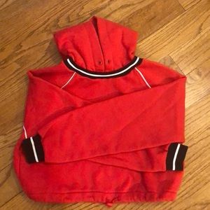 Cropped Red Sweatshirt